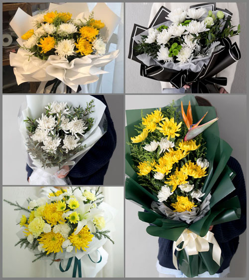 浙江省台州玉环县玉城街道小普竹村白事花束代送